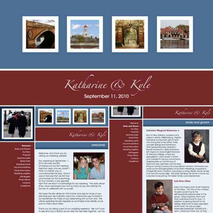The Knot offers free wedding websites as do many others